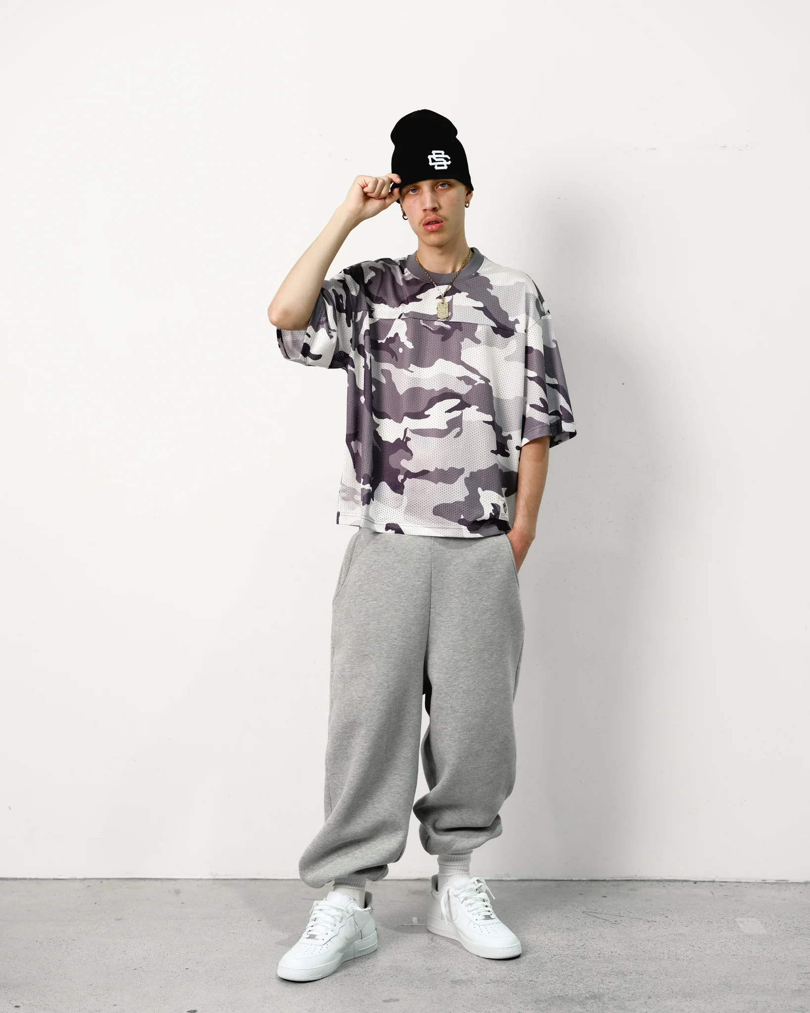 MESH SS T-SHIRT - SNOW CAMO - Image 7