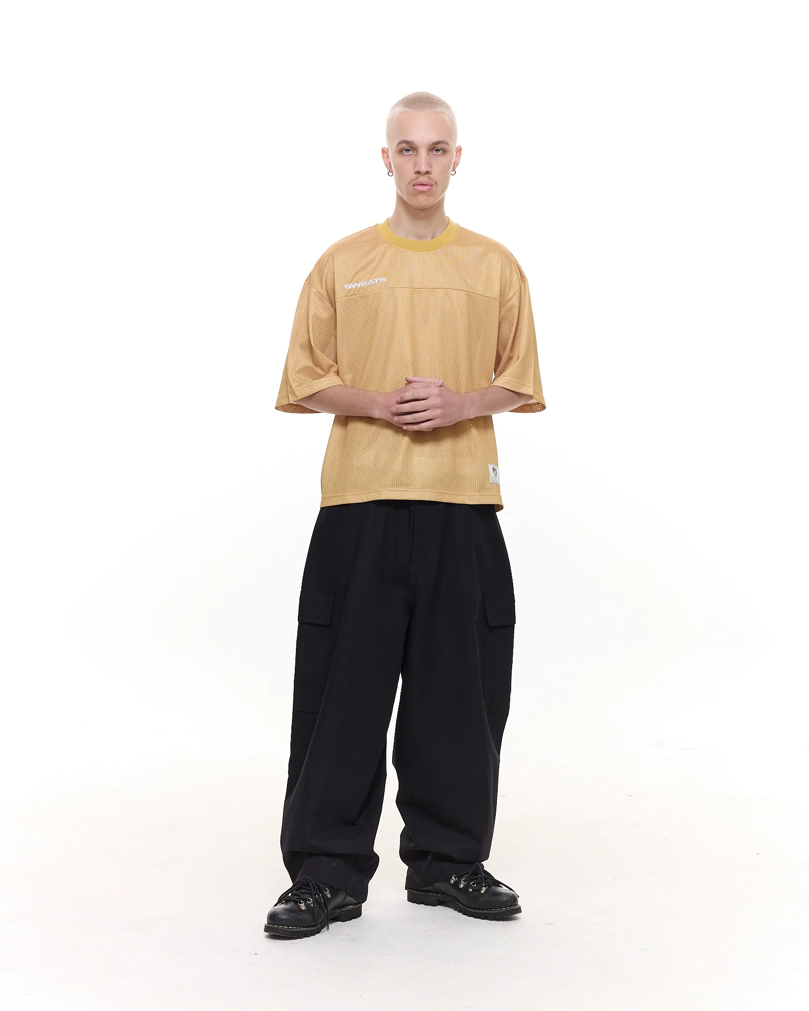 MESH SS T-SHIRT - MUSTARD - Image 5
