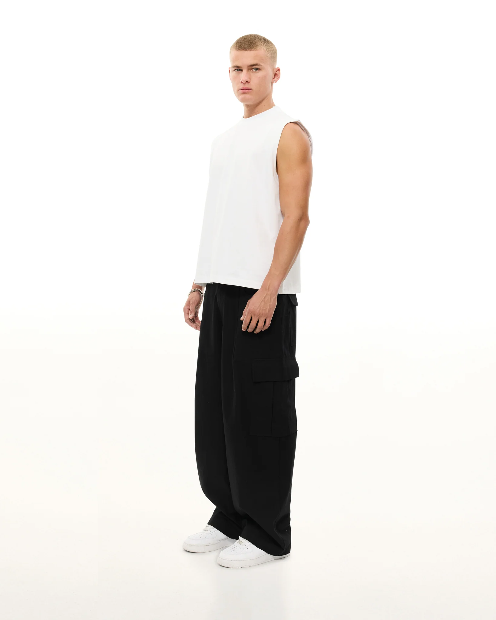 MUSCLE TEE - WHITE - Image 4