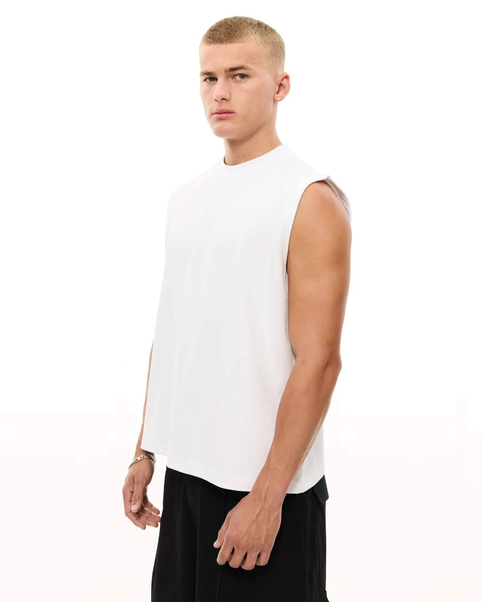 MUSCLE TEE - WHITE - Image 5