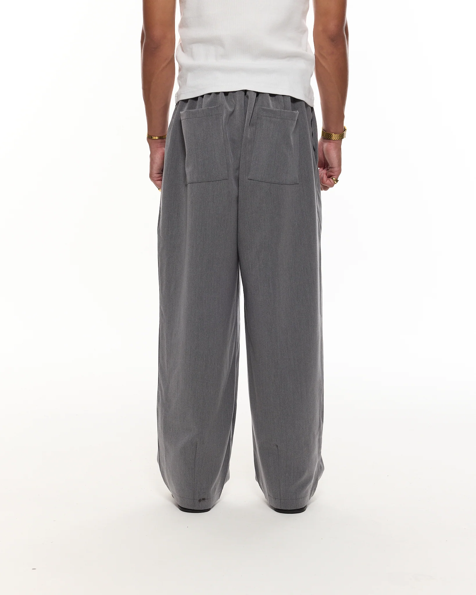 PLEATED PANT - GREY - Image 8