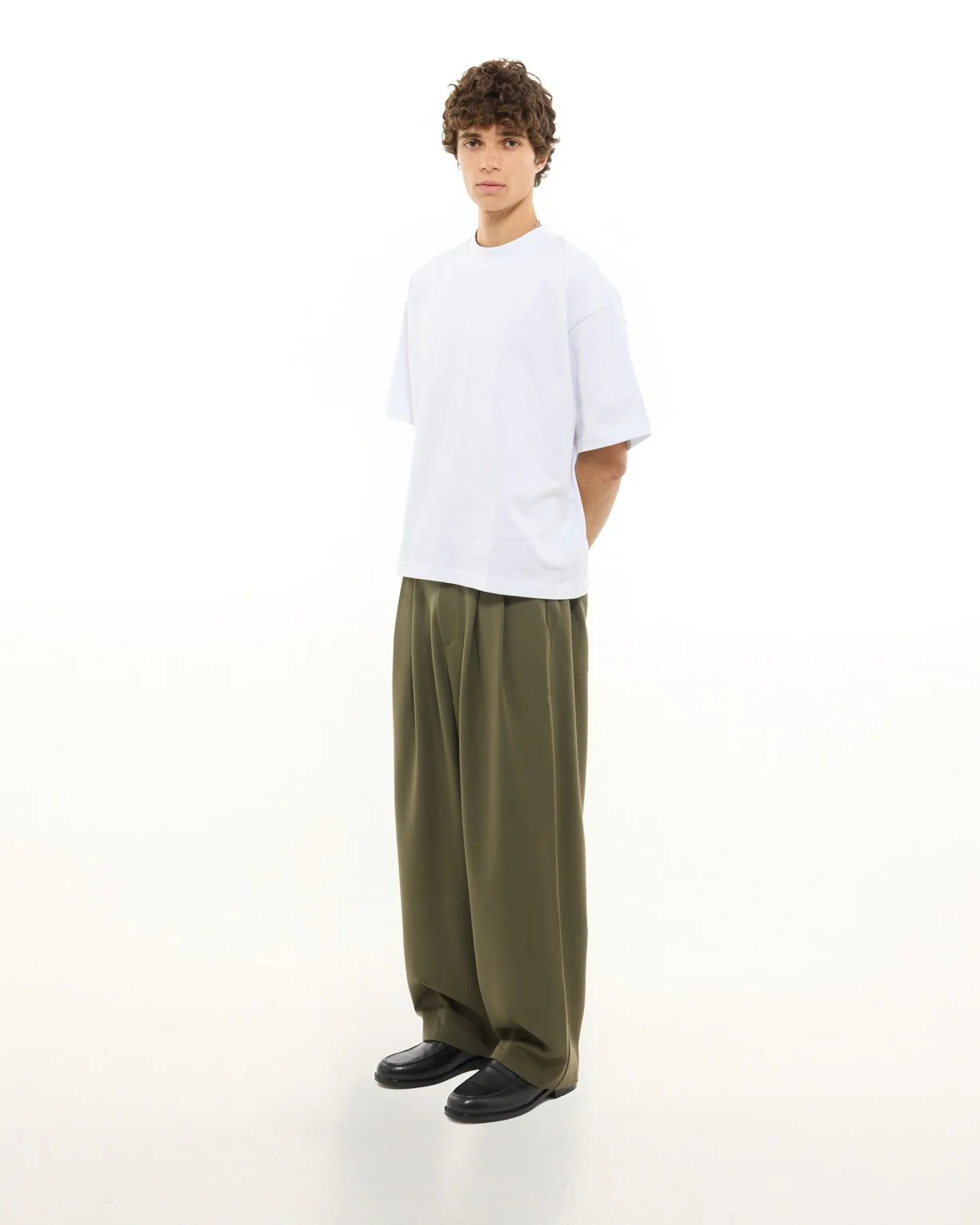 PLEATED PANT - OLIVE - Image 7