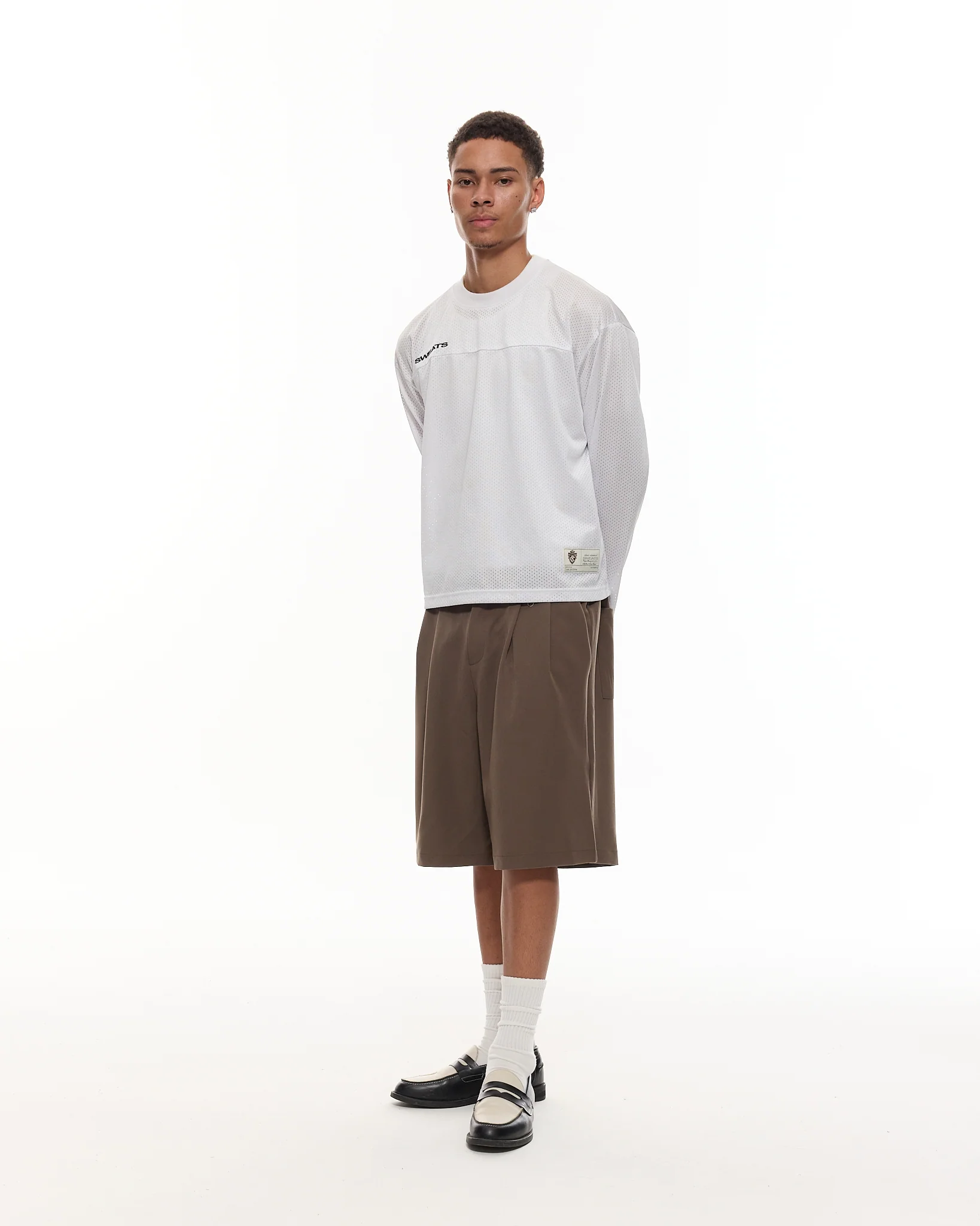 PLEATED SHORTS - BROWN - Image 7