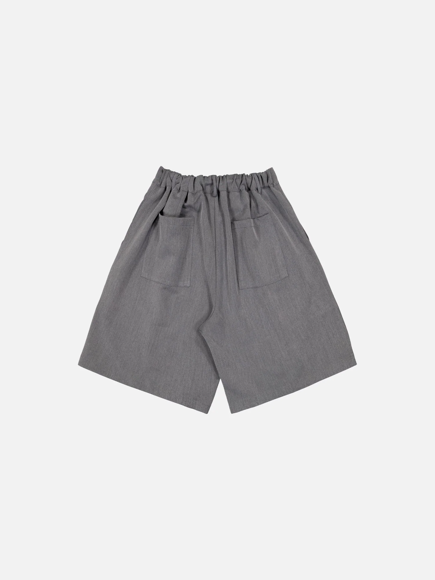 PLEATED SHORTS - GREY - Image 8