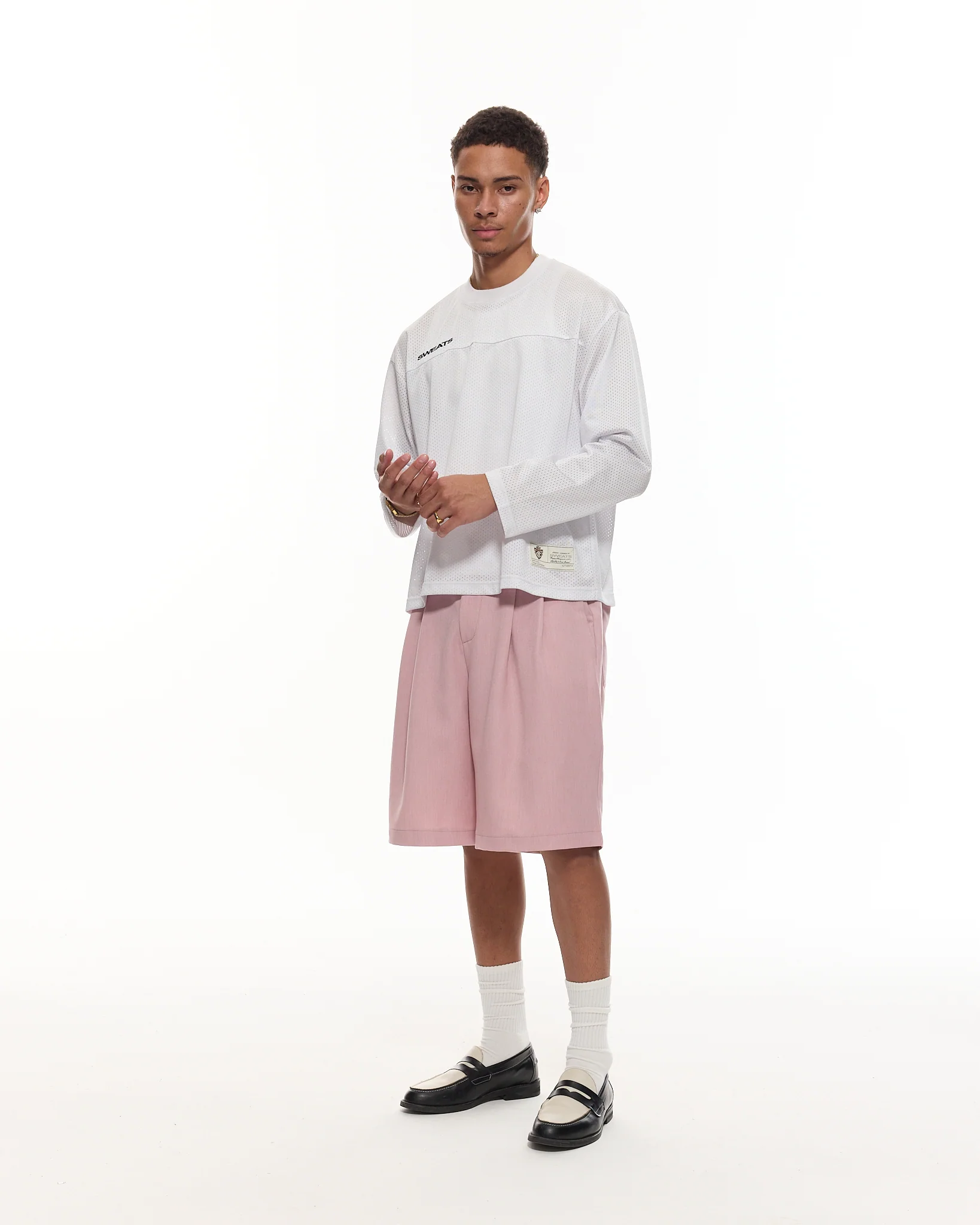 PLEATED SHORTS - PINK - Image 4
