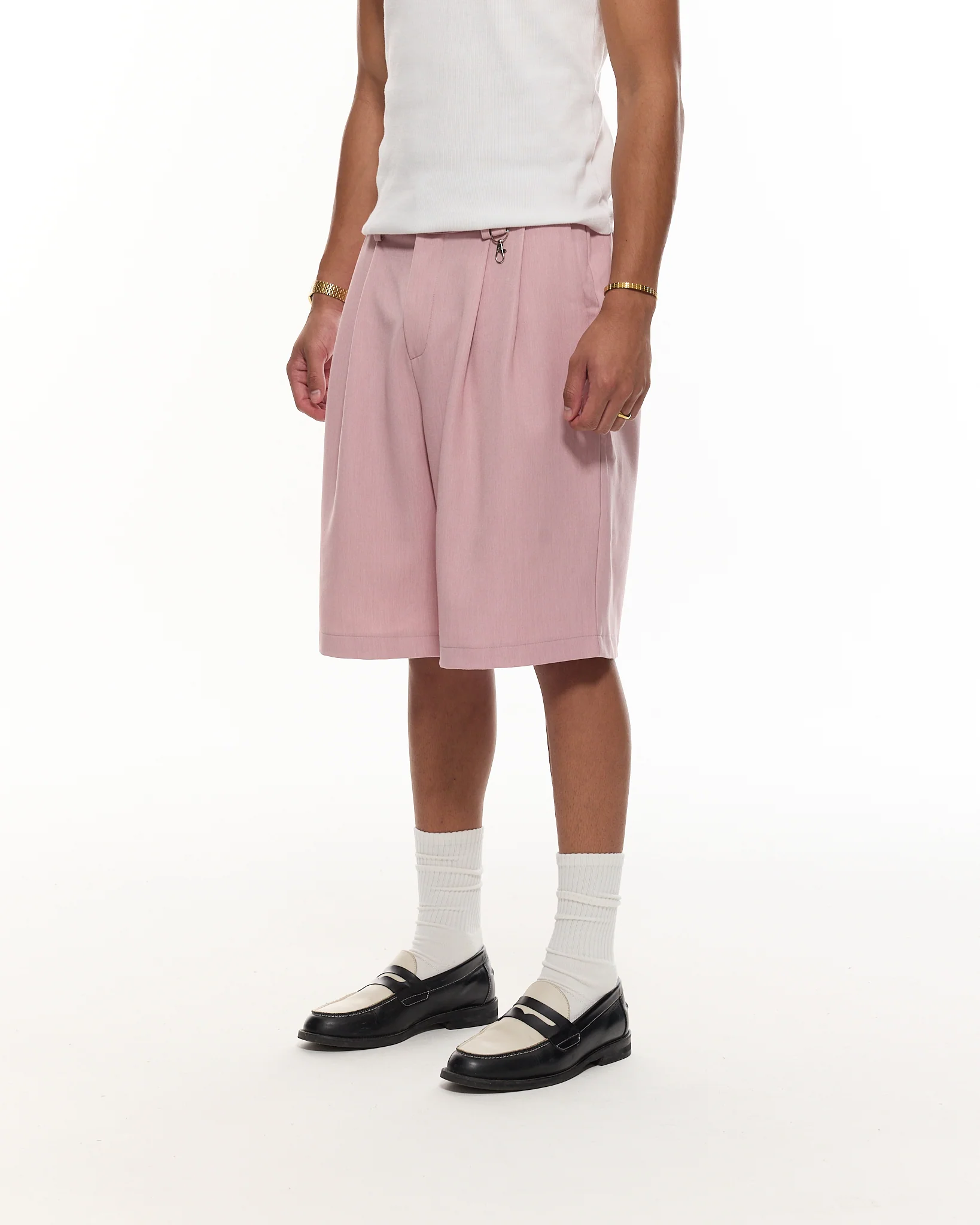 PLEATED SHORTS - PINK - Image 5