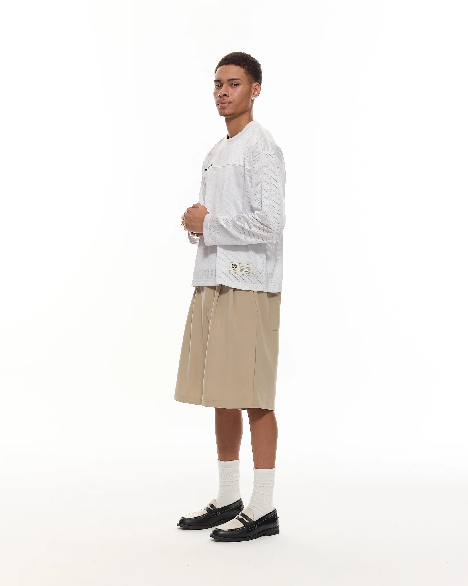 PLEATED SHORTS - SAND - Image 4