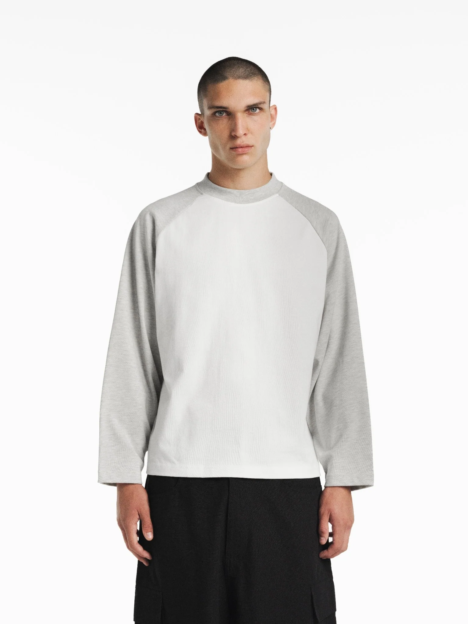 RAGLAN LS T-SHIRT - WHITE/ARCTYC - Image 2