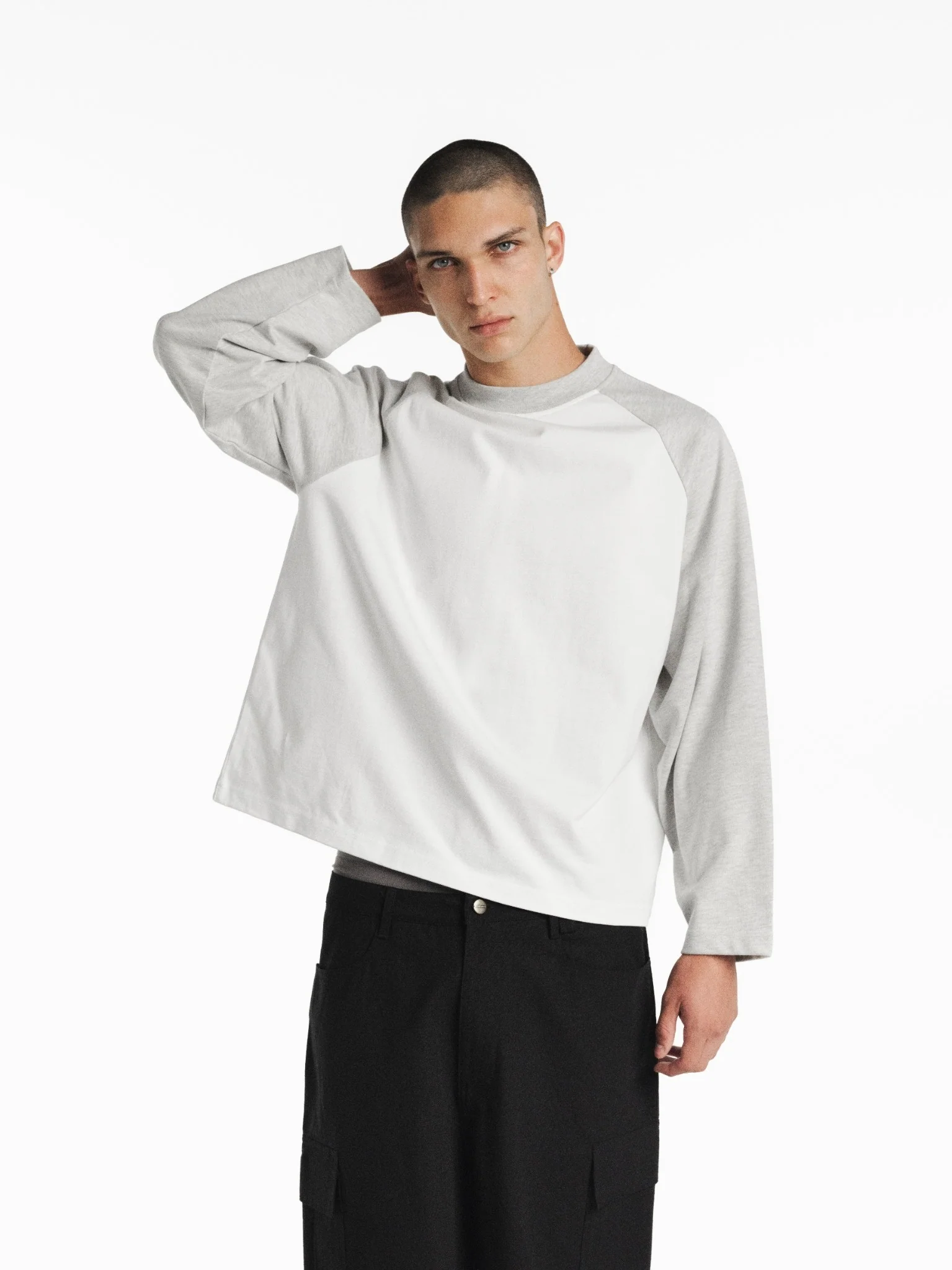 RAGLAN LS T-SHIRT - WHITE/ARCTYC - Image 6