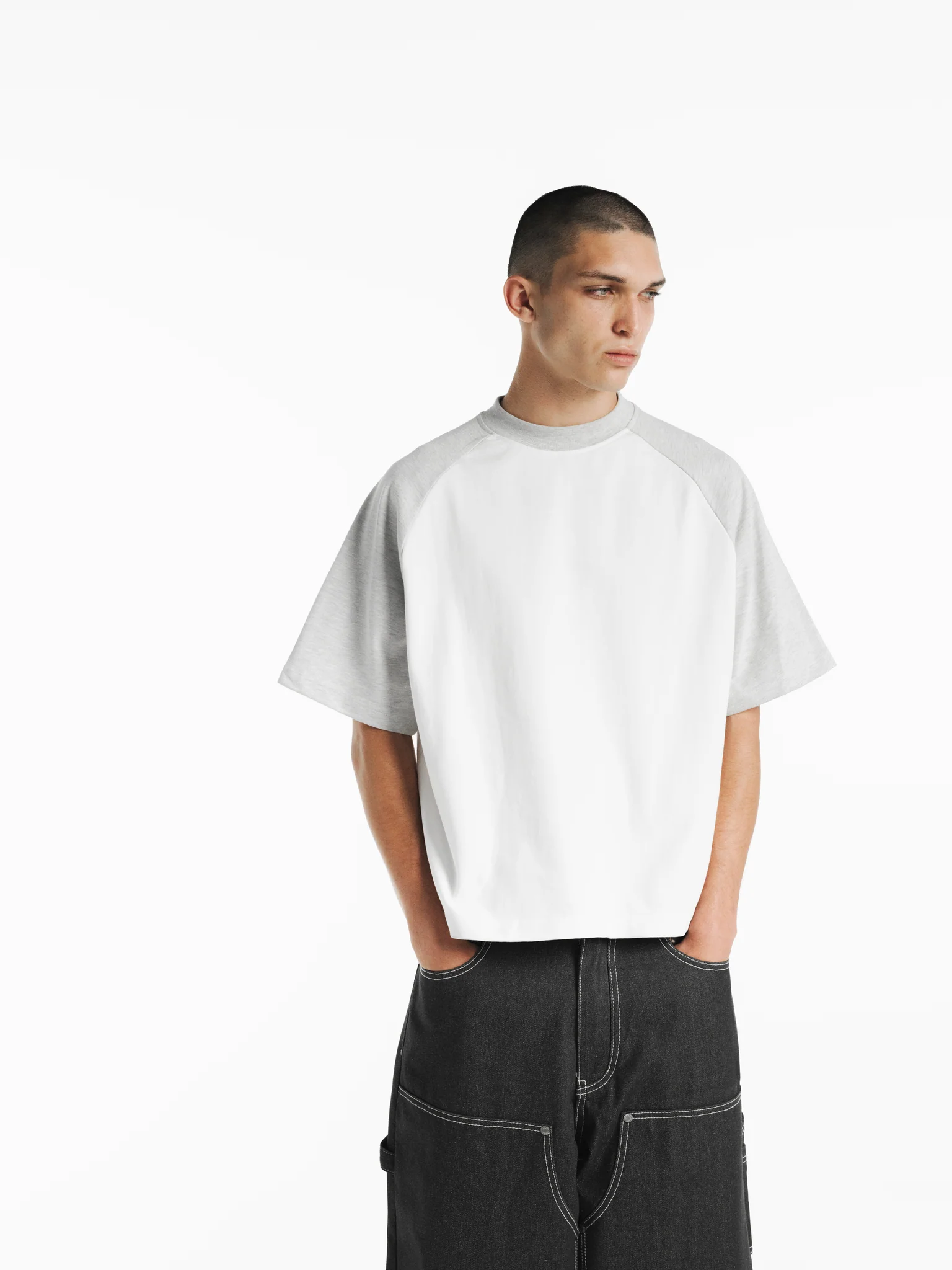 RAGLAN SS T-SHIRT - WHITE/ARCTYC - Image 5