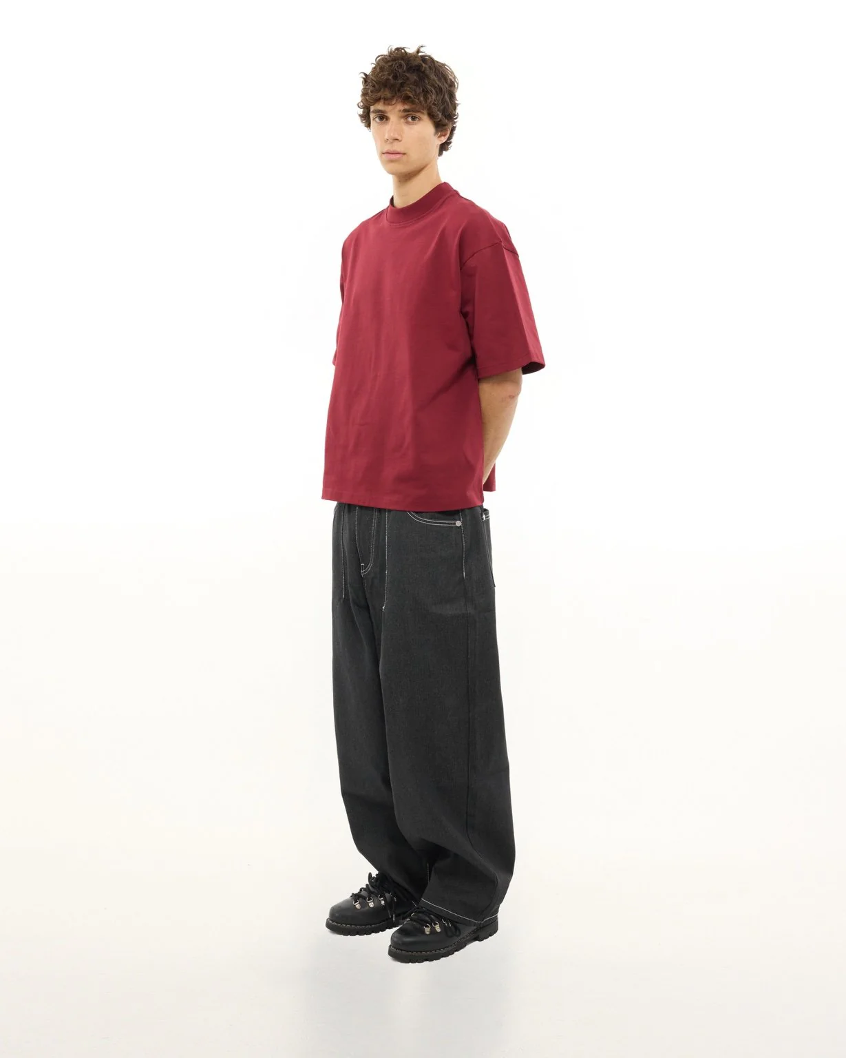 SIGNATURE BLANK T-SHIRT - BURGUNDY - Image 5