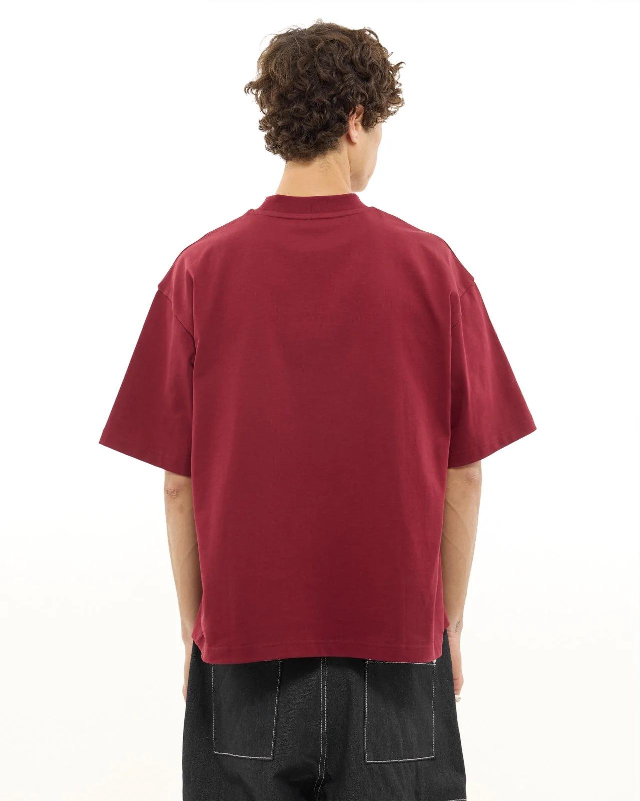 SIGNATURE BLANK T-SHIRT - BURGUNDY - Image 6