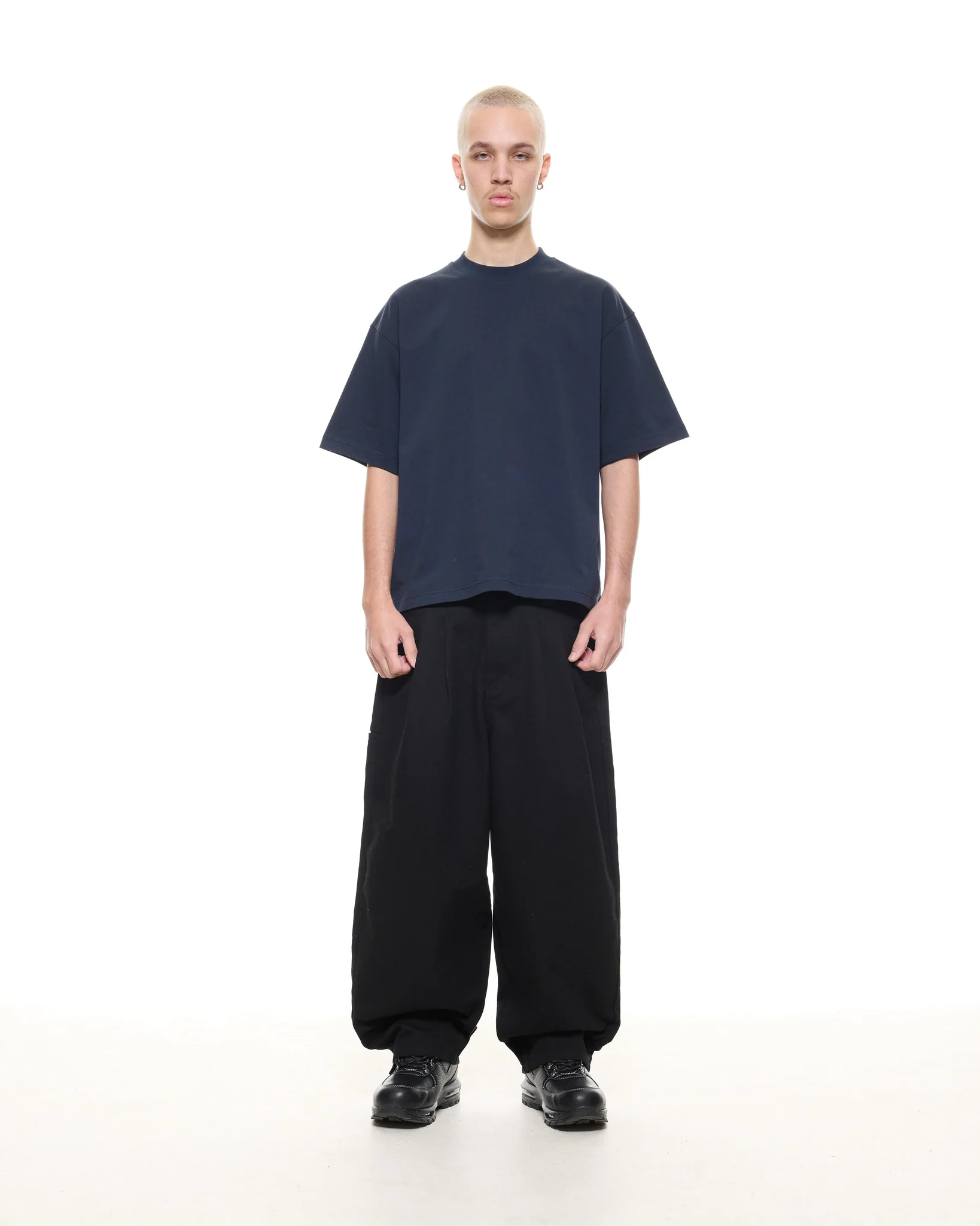 SIGNATURE BLANK T-SHIRT - NAVY - Image 3
