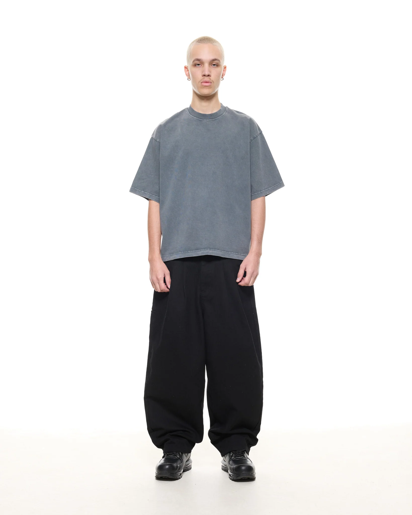 SIGNATURE BLANK T-SHIRT - WASHED GREY - Image 3