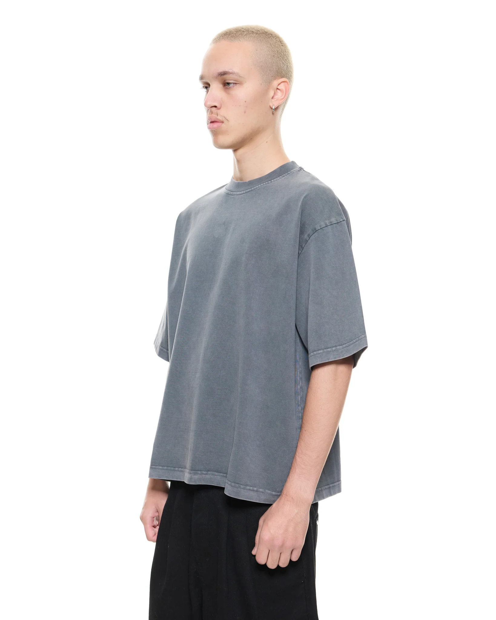 SIGNATURE BLANK T-SHIRT - WASHED GREY - Image 4