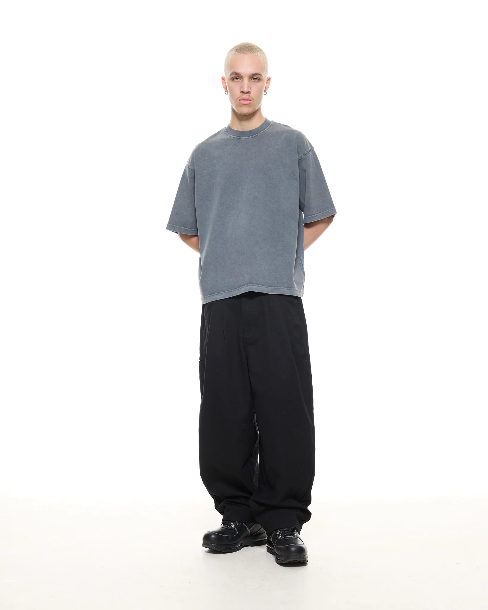 SIGNATURE BLANK T-SHIRT - WASHED GREY - Image 5
