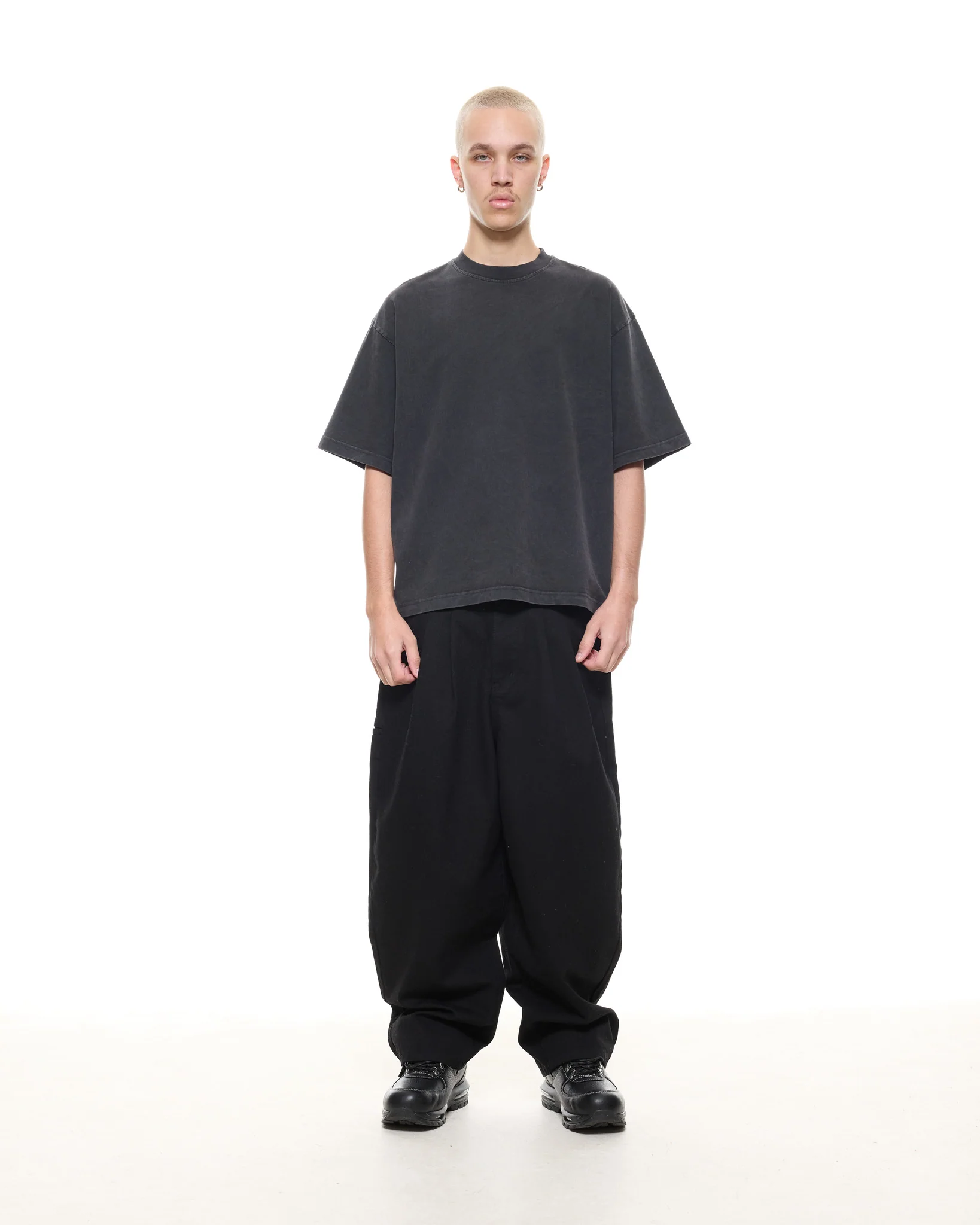 SIGNATURE BLANK T-SHIRT - WASHED BLACK - Image 3