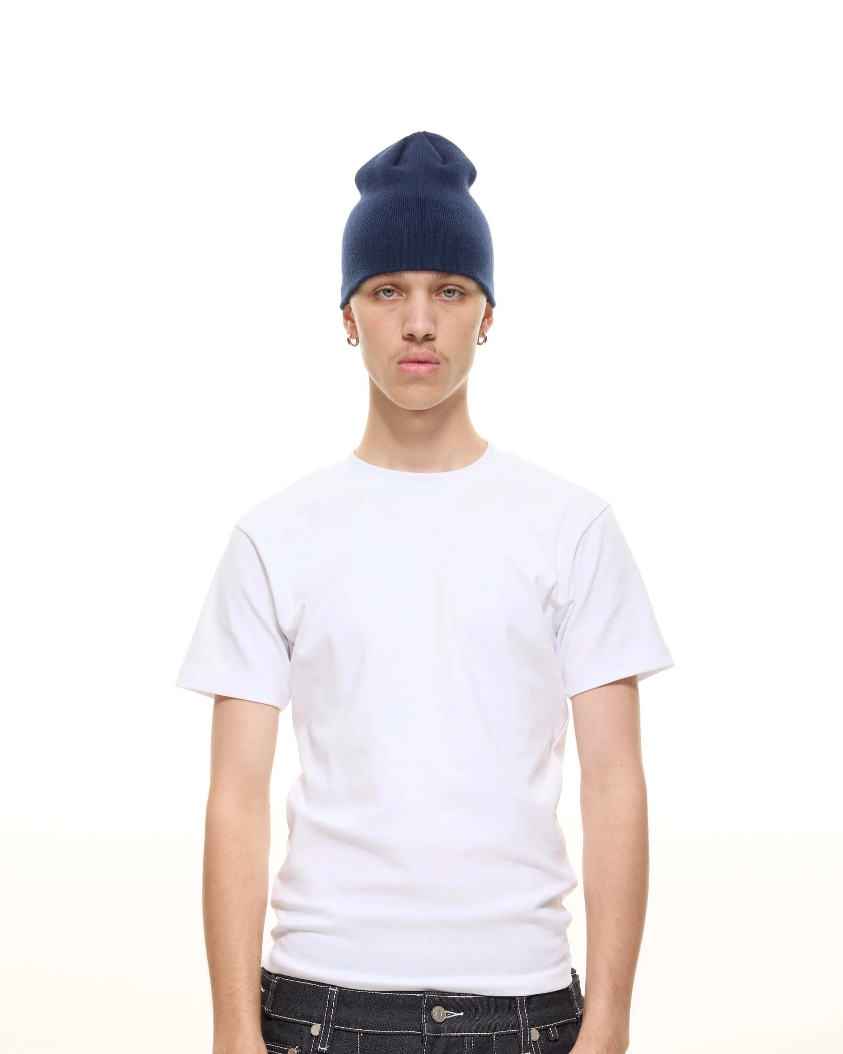 SKULL BEANIE - NAVY - Image 2