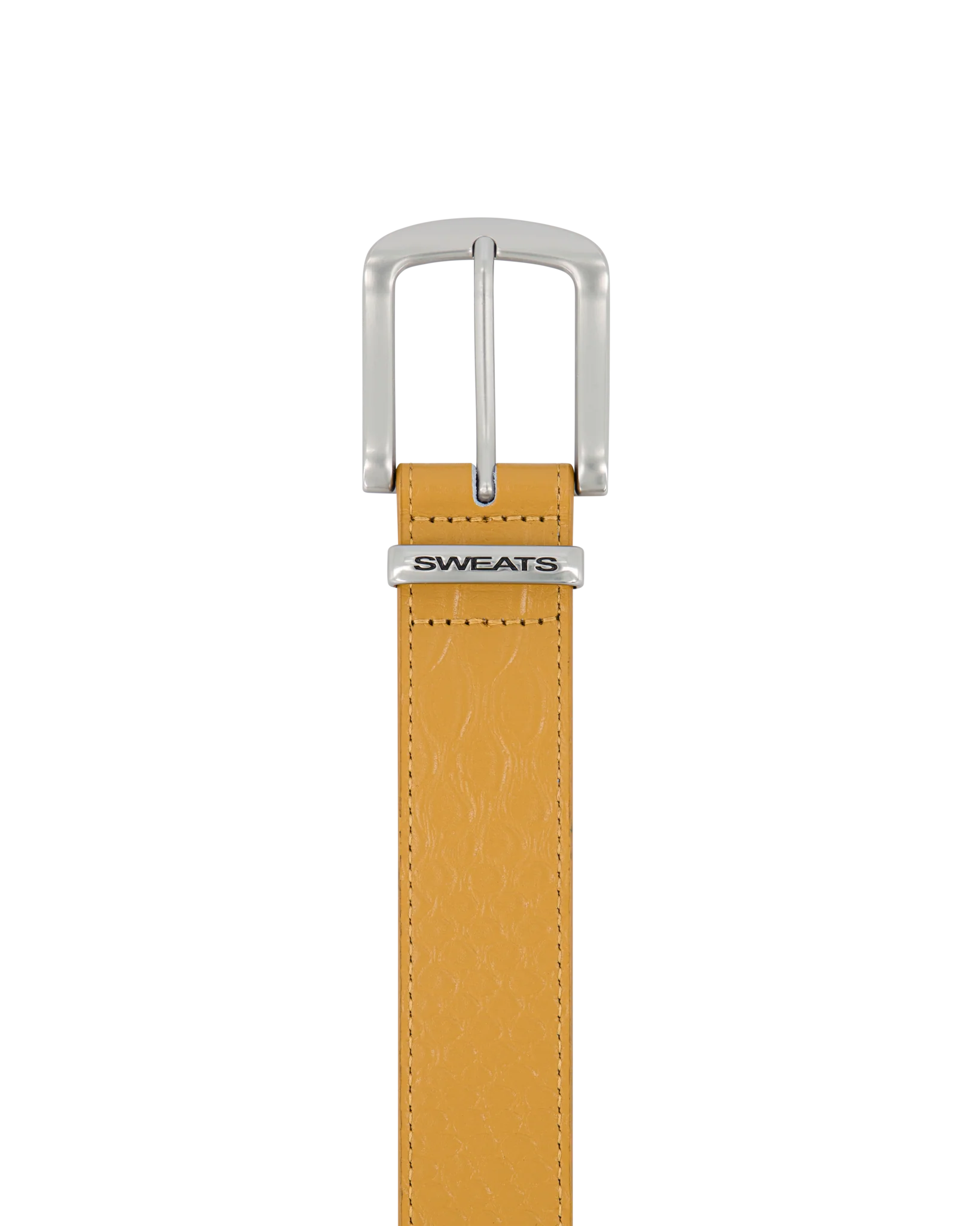 SNAKE SKIN LEATHER BELT - YELLOW - Image 3