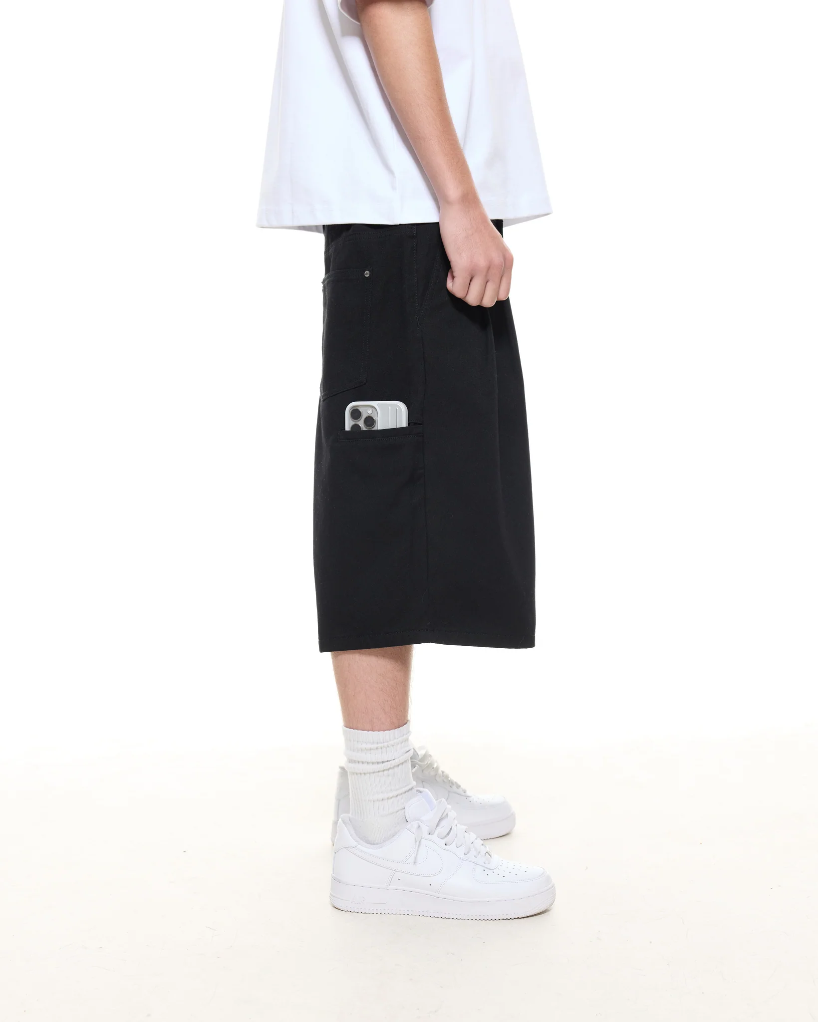 WORKWEAR SHORTS - BLACK - Image 4